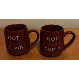 Set Of 2 Unbranded "Not‎ Today Cupid" Coffee Mugs